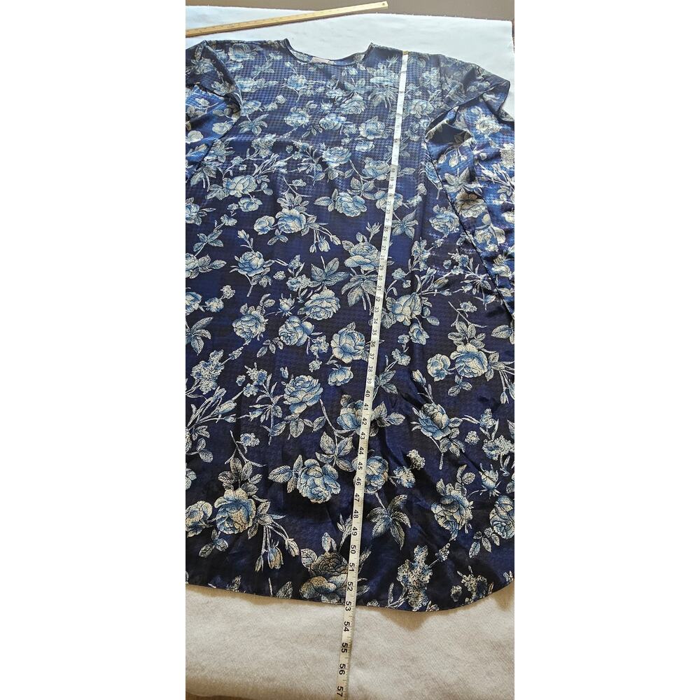 Vintage California Dynasty Women's Full length Kaftan Kimono, Blue, One Size - Picture 10 of 13